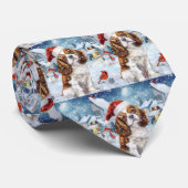 Cavalier King Winter Wonderland Christmas Joy Krawatte (Gerollt)