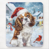 Cavalier King Winter Wonderland Christmas Joy Mousepad (Vorne)