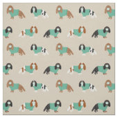 Cavalier König Charles Spaniel in der Panzerbräune Stoff (Muster)