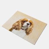 Cavalier König Charles Spaniel Original Malerei Fußmatte (Schrägansicht)