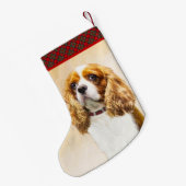 Cavalier König Charles Spaniel Original Malerei Kleiner Weihnachtsstrumpf (Rückseite (Hängend))