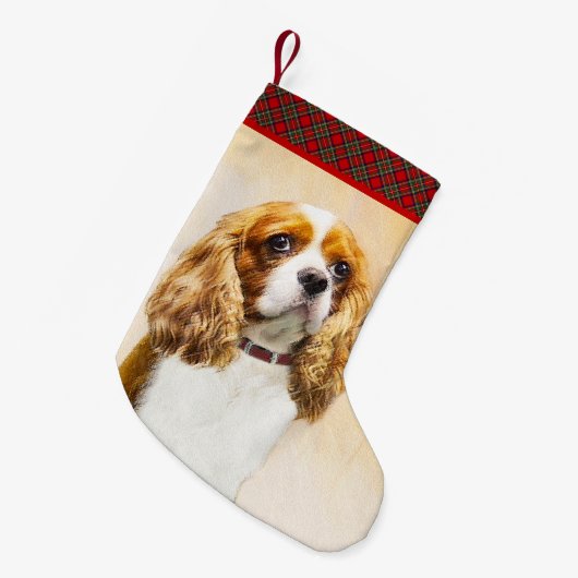 Cavalier König Charles Spaniel Original Malerei Kleiner Weihnachtsstrumpf (Vorderansicht (hängend))