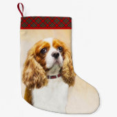Cavalier König Charles Spaniel Original Malerei Kleiner Weihnachtsstrumpf (Vorderseite)