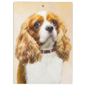 Cavalier König Charles Spaniel Original Malerei Klemmbrett (Rückseite)