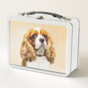 Cavalier König Charles Spaniel Original Malerei Metall Brotdose