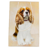 Cavalier König Charles Spaniel Original Malerei Mittlere Geschenktüte (Rückseite)