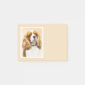 Cavalier König Charles Spaniel Original Malerei Post-it Klebezettel (Vorderseite)