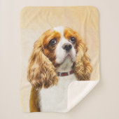 Cavalier König Charles Spaniel Original Malerei Sherpadecke (Vorderseite)