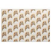 Cavalier König Charles Spaniel Original Malerei Stoff (Fat Quarter (45,7 x 55,9 cm))