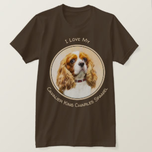Cavalier König Charles Spaniel Original Malerei T-Shirt