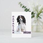 Cavalier Mama 4 Postkarte (Stehend Vorderseite)