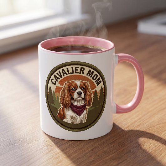 Cavalier-Mutter-Kaffeetasse | King Charles-Hundege Tasse