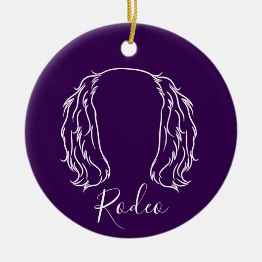 Cavalier-Ornament (Om-Logo) Keramik Ornament (Vorne)