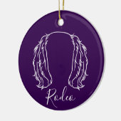 Cavalier-Ornament (Om-Logo) Keramik Ornament (Links)
