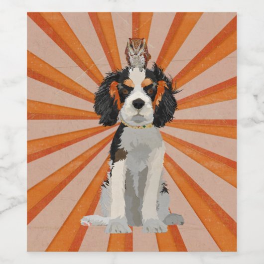 CAVALIER & OWL WEINETIKETT (Einzelnes Label)