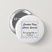 Cavalier Pawprints - Schaltfläche Button (Vorne & Hinten)