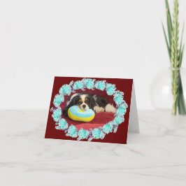 Cavalier Puppy Blank Note Card Karte