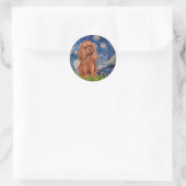 Cavalier (Ruby7) - Starry Night Runder Aufkleber (Tasche)