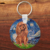 Cavalier (Ruby7) - Starry Night Schlüsselanhänger (Vorderseite)