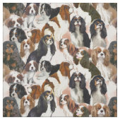 Cavalier Spanel Mural Collage Stoff (Muster)