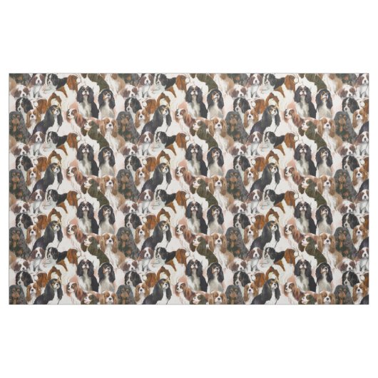 Cavalier Spanel Mural Collage Stoff (Fat Quarter (45,7 x 55,9 cm))