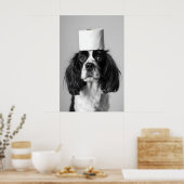 Cavalier Spaniel Bathroom Print, Funny Dog Toilet Poster (Küche)