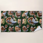Cavalier Spaniel Collarge, Strandtuch (Vorderseite)