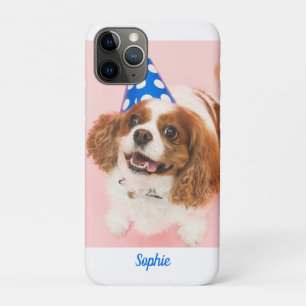 Cavalier Spaniel Dog oder Ihr Foto, Blauer Name Case-Mate iPhone Hülle