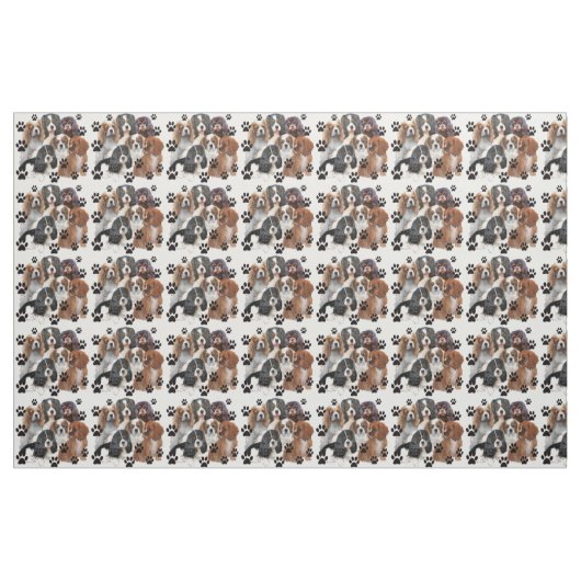 Cavalier Spaniel Fabric Stoff (Yard (91,4 cm))