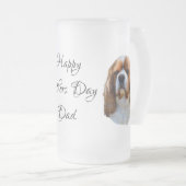 Cavalier Spaniel Fathers Day Mattglas Bierglas (VorderseiteRechts)