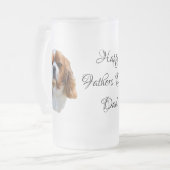 Cavalier Spaniel Fathers Day Mattglas Bierglas (Vorderseite Links)