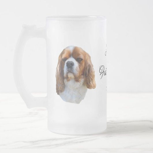 Cavalier Spaniel Fathers Day Mattglas Bierglas (Links)