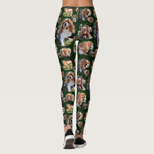 Cavalier Spaniel Foto Collage, Ladys Leggings (Rückseite)