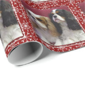 Cavalier Spaniel Holiday Wrapping Paper Geschenkpapier (Rolleneckpunkt)