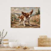 Cavalier Spaniel Impressionistische Landschaft Poster (Küche)