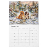Cavalier Spaniel Impressionistischer Gartenkalende Kalender (Jan 2027)