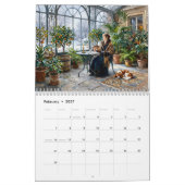 Cavalier Spaniel Impressionistischer Gartenkalende Kalender (Feb 2027)