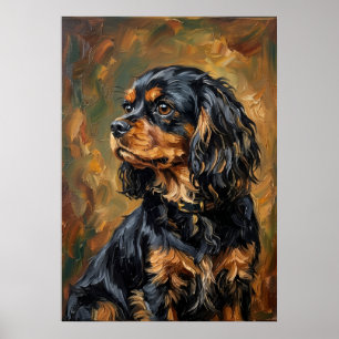 Cavalier Spaniel Impressionistischer Pinselstrich Poster