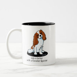 Cavalier Spaniel Leben ist besser Zweifarbige Tasse