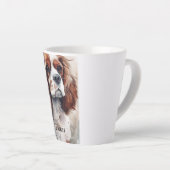 Cavalier Spaniel Moder Watercolor Portrait Cup Milchtasse (Rechte Ecke)