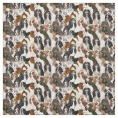 Cavalier Spaniel Mural Fabric Stoff (Muster)
