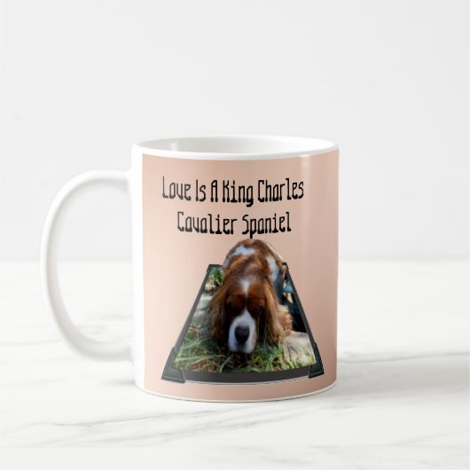 Cavalier Spaniel Popout Art, Coffee Tasse (Links)