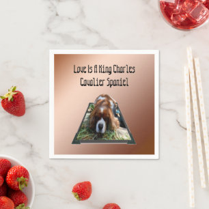 Cavalier Spaniel Popout Art, Paper Napkins Serviette