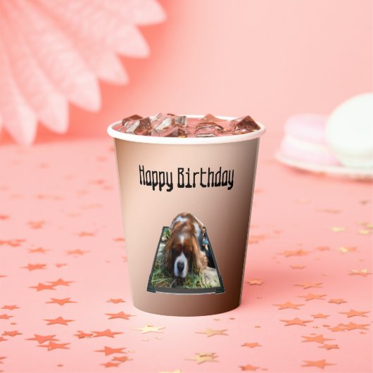 Cavalier Spaniel Popout Art, Pappbecher (Insitu)