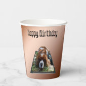 Cavalier Spaniel Popout Art, Pappbecher (Rückseite)