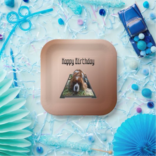 Cavalier Spaniel Popout Art, Pappteller (Party)