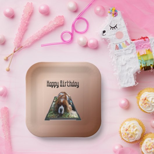 Cavalier Spaniel Popout Art,  Pappteller (Party)