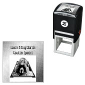 Cavalier Spaniel Popout Art, selbstbewusste Briefm Permastempel (Beispiel)