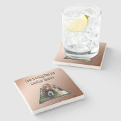 Cavalier Spaniel Popout Art, Stone Untersetzer (Seitenansicht)