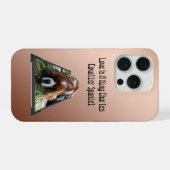 Cavalier Spaniel Popout Kunst, iPhone Hülle (Rückseite (Horizontal))
